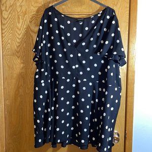 Torrid Polka Dot Sheer Short Sleeve Shirt
